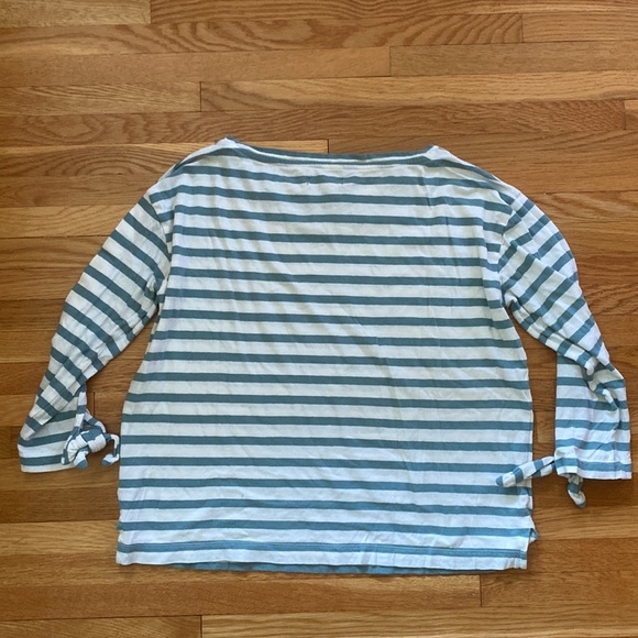 Madewell Striped T-Shirt with Tie Sleeves - Picture 4 of 4